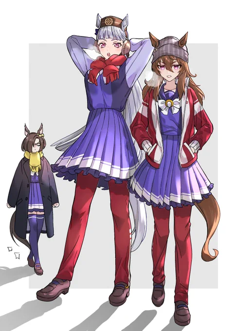 制服に長ジャージが似合う個人的2トップ
ゴルシとナカヤマフェスタ
#ウマ娘 