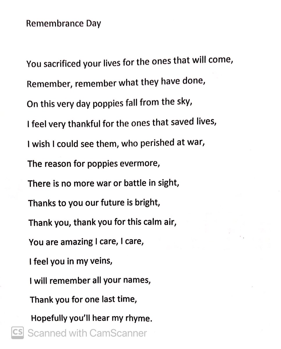MayalsSchool's tweet photo. CN, in Blwyddyn 6, created a beautiful poem as part of #RemembranceDay2021 #MayHum #MayLLC https://t.co/IMTDUlhaKw