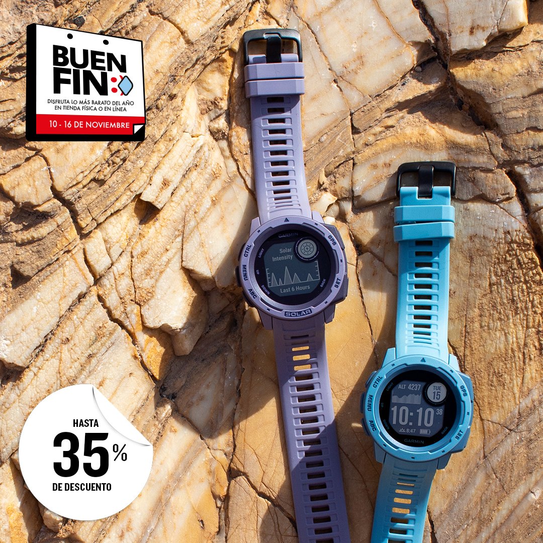 GarminMexico's tweet photo. ☀️ Estas buscando un smartwatch GPS ultra resistente ☀️ 35% de descuento en #InstinctSolar e #Instinct Con más de 25 deportes, personaliza actividades y especial para exploración.
👉 https://t.co/1pessDupsd
#ElBuenFin
#ElBuenFinGarmin https://t.co/jyst8P5bCX