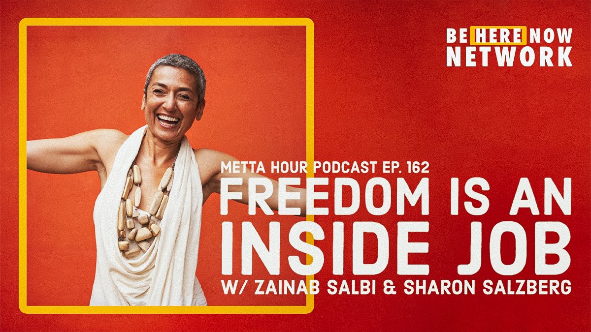 BeHereNowNet's tweet photo. @ZainabSalbi shares what inspired her—at the time, a young immigrant from Iraq—to make such meaningful humanitarian impacts on the world while learning to overcome her own anger, prejudice, & shadow. https://t.co/sfNyp83vOU #mettahour #podcast #freedom #awareness #Love #practice https://t.co/VDgQkE76Pg
