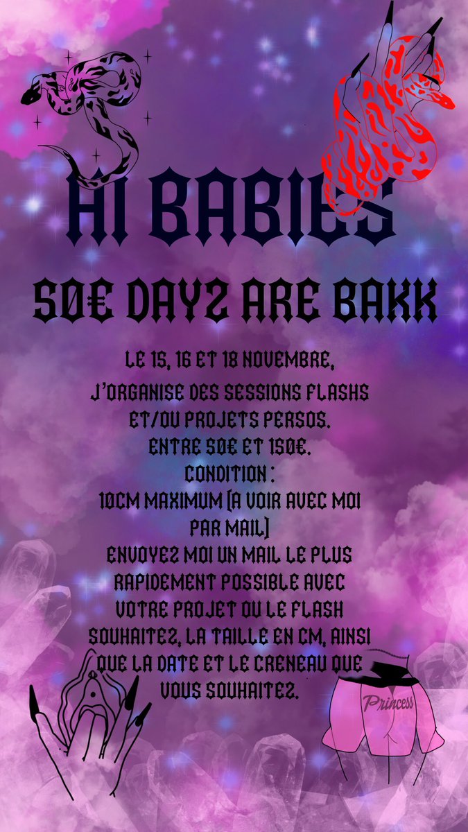 mamabeuch's tweet photo. ♡︎SELF PROMO♡︎

J’organise un marathon flashs ET projets persos entre 50€ et 150€. Toutes les infos sont sur la dernière image. Kisses et merci de ✨RT✨ svp 🥺💗
Help a sis !!! https://t.co/AvtJWWMLuN