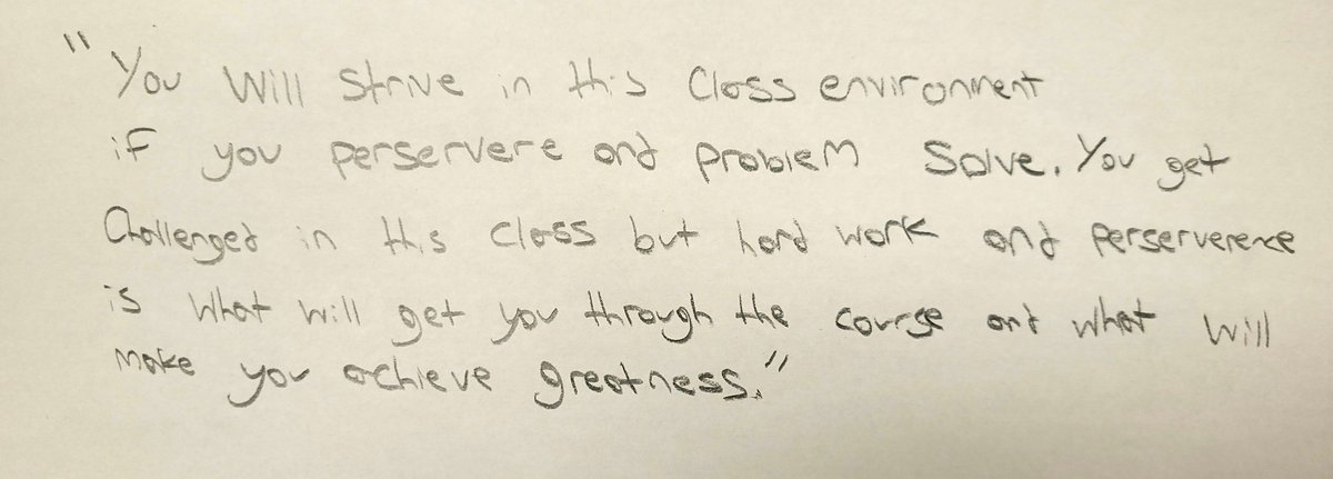 garden_rob's tweet photo. I asked my outgoing grade 11 math students "what they would tell an incoming student." Their responses were both wise and inspiring. #thinkingclassroom #mtbos #iteachmath #hpemath @pgliljedahl https://t.co/5L5HNSxhlB