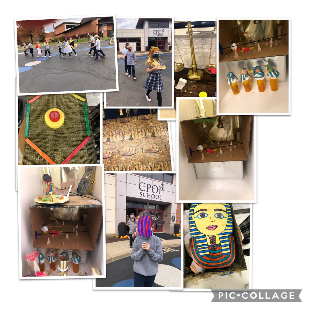 BenoistCPOP's tweet photo. After all of the preparations, the burial procession for our Pharaoh was a momentous occasion! 6th graders are amazing! https://t.co/o2buTIOqtd