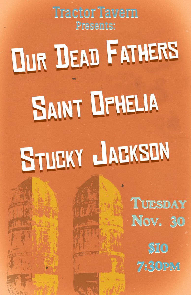 Seattle we want to sing songs for you🤠Happening 11/30 @ The Tractor Tavern! Get your tix now🎟 bit.ly/OurDeadFathers…