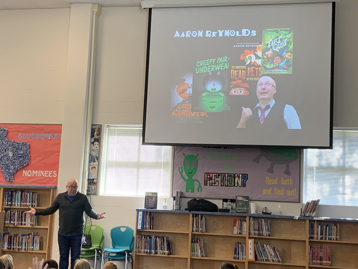 whitwhite91's tweet photo. Thank you for visiting us today @areynoldsbooks! You’ve inspired my future gator authors today! @NISDAUE @SilberschlagU https://t.co/zETUIZXDeF