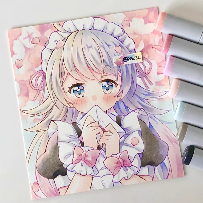 初恋💌
コミティアに持っていく原画の1枚です 