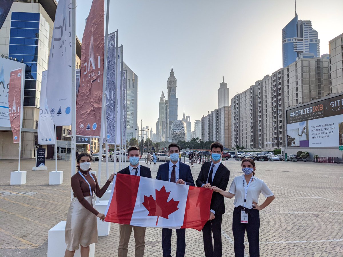 UofTEngineering's tweet photo. Last month, a team of #UofTEngineering students presented their microgravity project at the @iafastro International Astronautical Congress in Dubai. Learn more about the team's experiment aboard the @NRC_CNRC Falcon-20 jet 🚀: https://t.co/AngFU1vp22 #E4TW #IAC2021 https://t.co/nHw9jLu38U