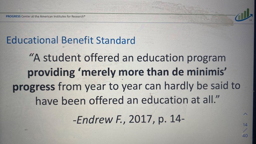 dochoneywell's tweet photo. Are IEPs designed for a child to make Appropriate progress? @casecec #case2021 @reneeflaxscott @JacqueColeman4 https://t.co/t9I6Immd4I