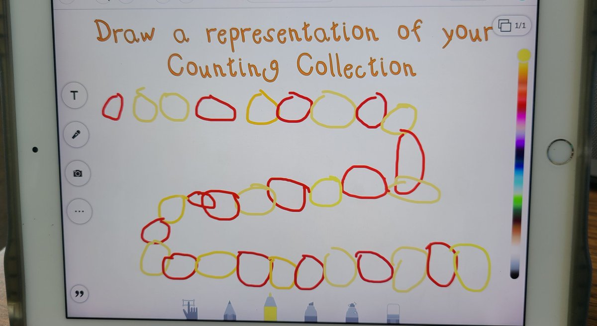 Anumnum89's tweet photo. My students love using @Seesaw as an extension activity with #countingcollections for #cgimath @UCLAMathProject #cuiedtech https://t.co/urYkue8Y1E