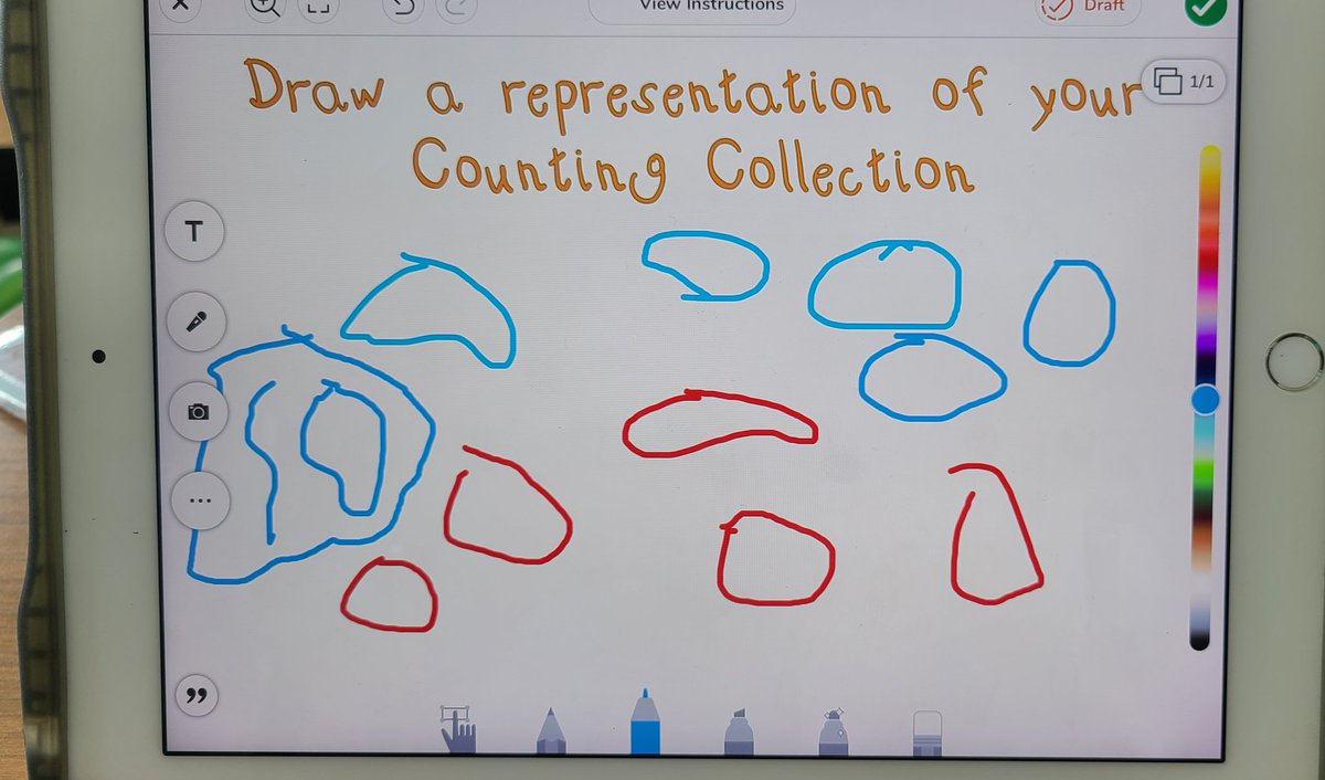 Anumnum89's tweet photo. My students love using @Seesaw as an extension activity with #countingcollections for #cgimath @UCLAMathProject #cuiedtech https://t.co/urYkue8Y1E