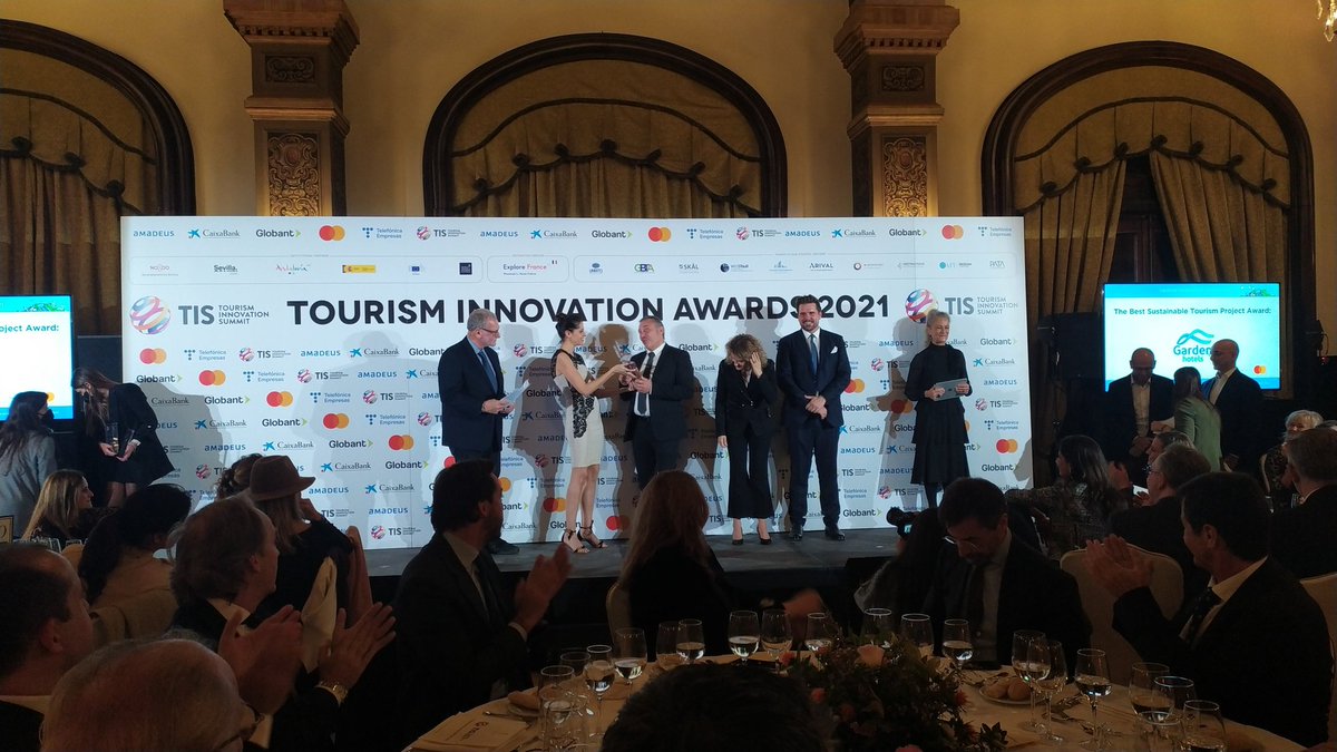 We continue with the <a href="/MastercardES/">Mastercard España</a> Award to the Best Sustainable Tourism Project. And it goes to <a href="/gardenhotels/">Garden Hotel Group</a>!
