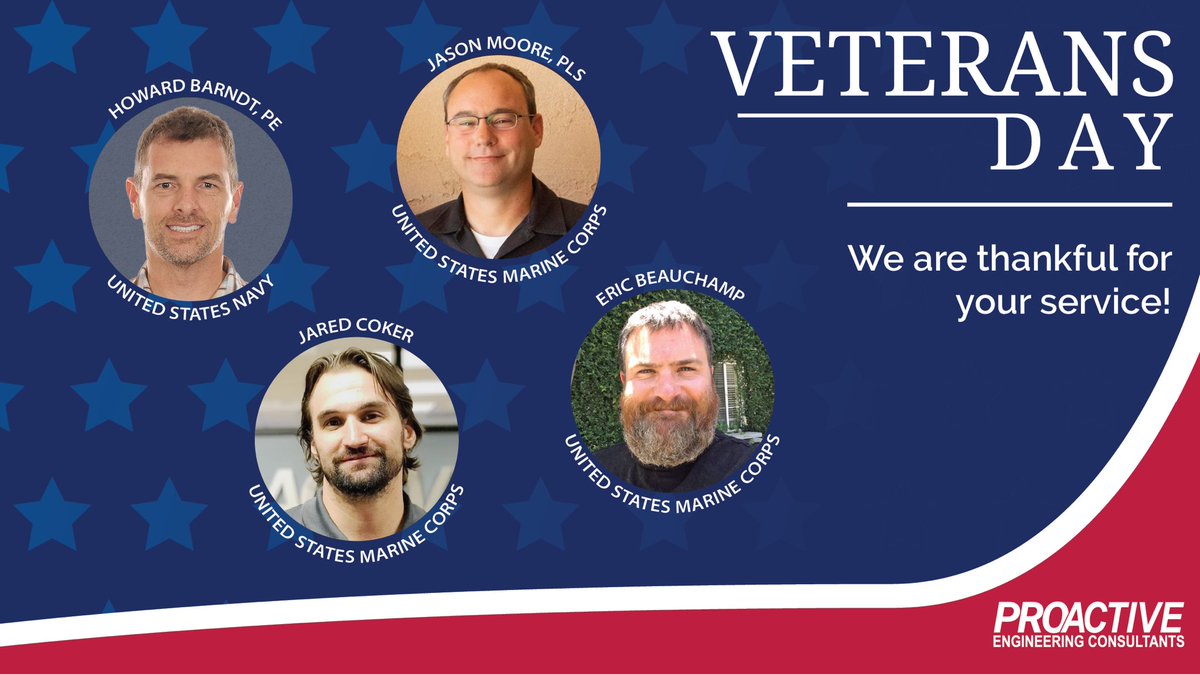 Proactive_EC's tweet photo. Our great nation is filled with amazing and selfless men and women who defend our country and our freedom. We’re honored to have hardworking and skilled veterans on our team. On #VeteransDay, and EVERY DAY, we thank our nation’s veterans for their service! https://t.co/OaIZWKrMwC