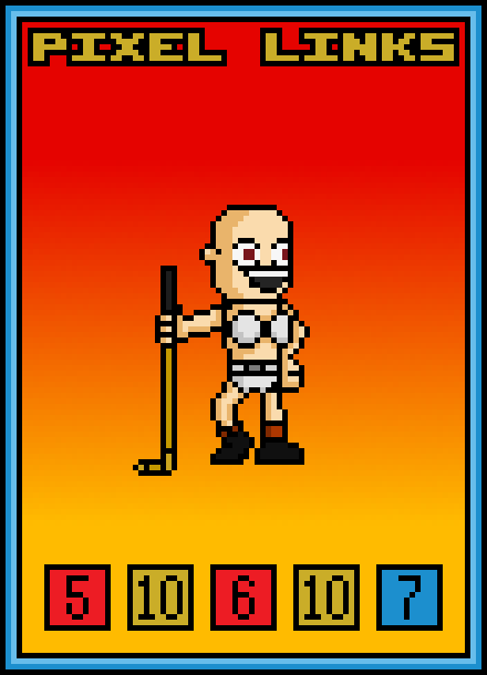 Pixellinksgolf's tweet photo. Another day and another #BattleGolf Tournament - this time for AMATEUR #TinyGolfers. Congratulations to DMAC who picked up the bald and almost naked EXPERT. 200 #ADA of #NFT's given away so far in our #P2E games, come join us! #CardanoFamily Next event Saturday 8pm UTC. https://t.co/ZxprKooZsE
