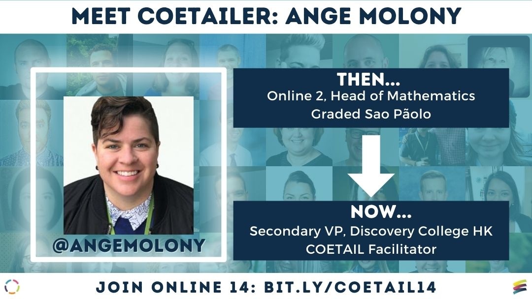 COETAIL's tweet image. Meet @angemolony!⁠
⁠
Wonder what your #COETAIL journey might look like? 

Join us: bit.ly/coetail14

#EduroLearning #edchat #edtech #profdev #asiaed #africaed #edchatmena #aussieed #etcoaches #pypchat #mypchat #edchateu #edchatie #techcoach #edutwitter