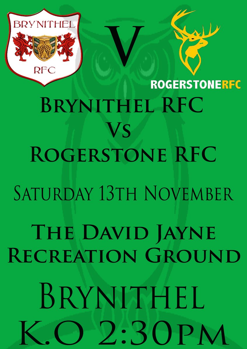 Brynithel_RFC's tweet image. This week its back to league action after what seems like a lifetime!. We welcome Rogerstone RFC to The David Jayne Recreation Ground for a 2:30PM kick off. 
Hot and Cold refreshments available at the cafe.
Come and support your boys
#uppaowls #supportyourboys #standbyme 🦉🦉🦉