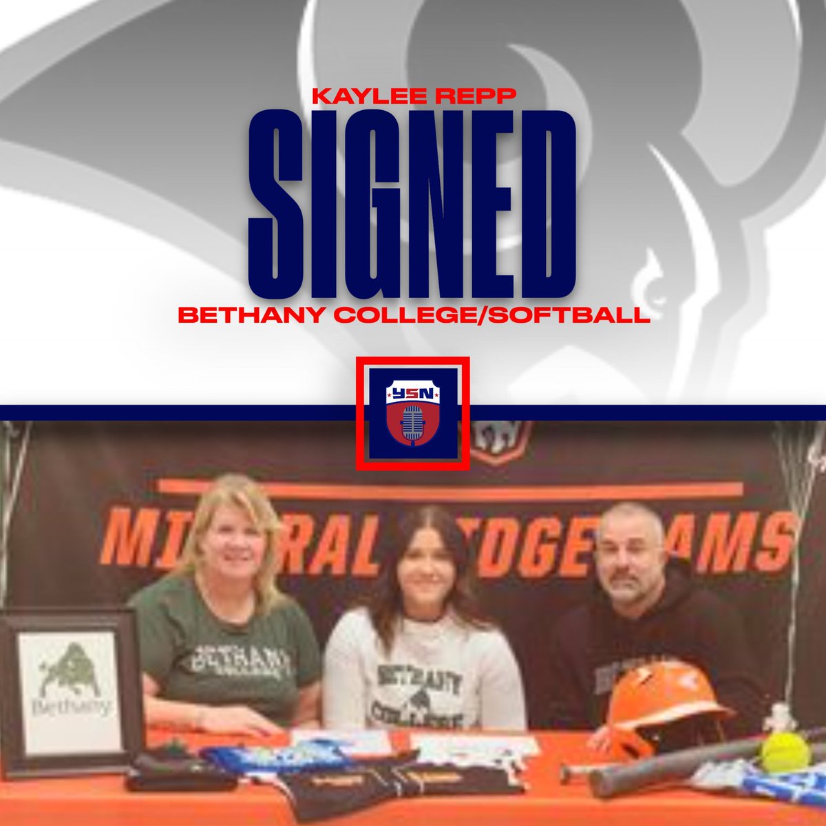 YSNLive_com's tweet photo. Congratulations to Mineral Ridge's Kaylee Repp, who takes her talents to Bethany College for academics and softball.  Kaylee was a first-team selection in 2021 for the MVAC, and was awarded Team MVP. https://t.co/LYnYCExA1p