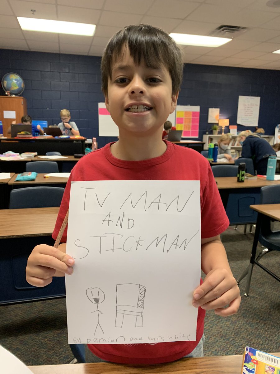robynwhite09's tweet photo. I would never turn down an invite to write a comic with one of my sweet students!!!! @DeretchinCISD https://t.co/NlmCvDPg2d