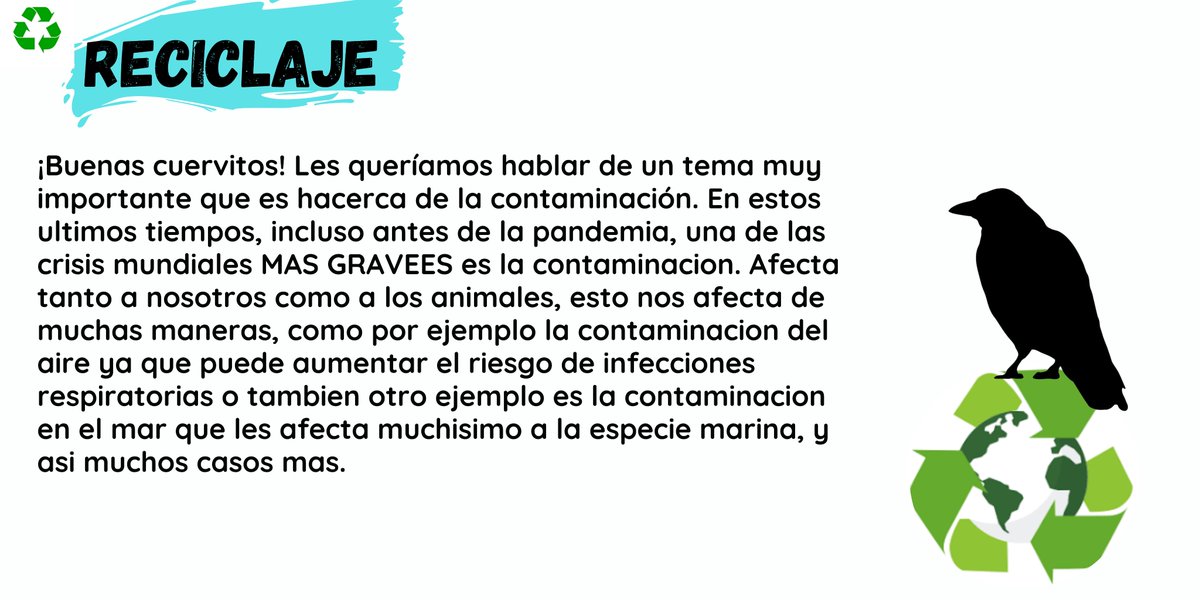 TheFoquitos's tweet photo. ¡Unámonos contra el cambio climático!

@MARAME0WS tuvo la gran idea de unir a muchos fandoms para poder hacer un pequeño proyecto para informar sobre el reciclaje y qué podemos hacer a favor de él. Solo nosotros podemos solucionar esto.
#FandomReciclaje https://t.co/uSX8jFqXAE
