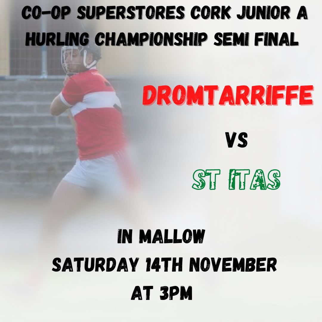 Dont forget to get your tickets early for our county semi final on Satutday.