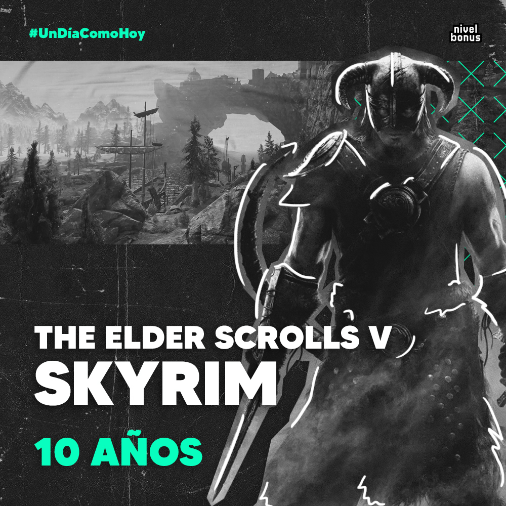 nivelbonus's tweet photo. 📅#UnDíaComoHoy, 11 de Noviembre en el año 2011, se lanzó #TheElderScrolls V: Skyrim, juego de rol desarrollado y publicado por #Bethesda. #Skyrim ha sido el videojuego de la saga más vendido de la historia con 11 millones sin tener en cuenta los datos de la venta digital. https://t.co/dQgp6jq8ZF