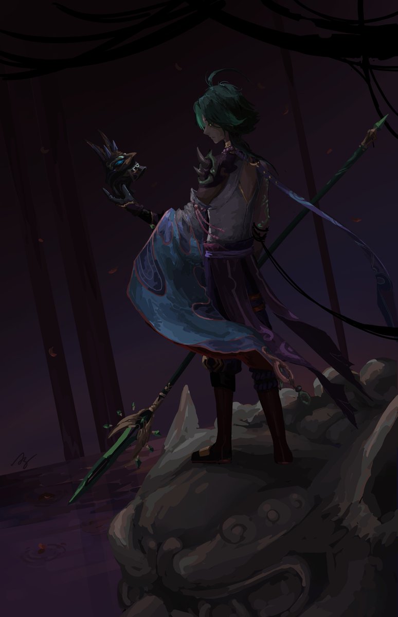 Scavenging for primos while I pray for a rerun #XIAO #genshinimpactfanart #genshinimpact