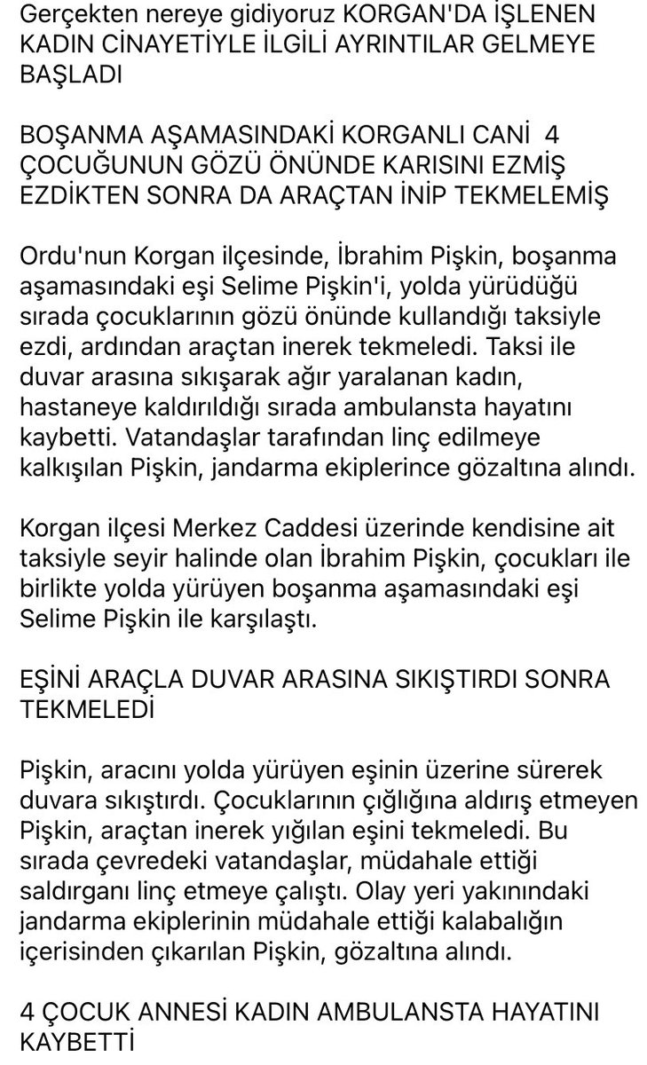 Bugün bir kadın daha çocuklarının gözü önünde katledildi… #selimepiskin