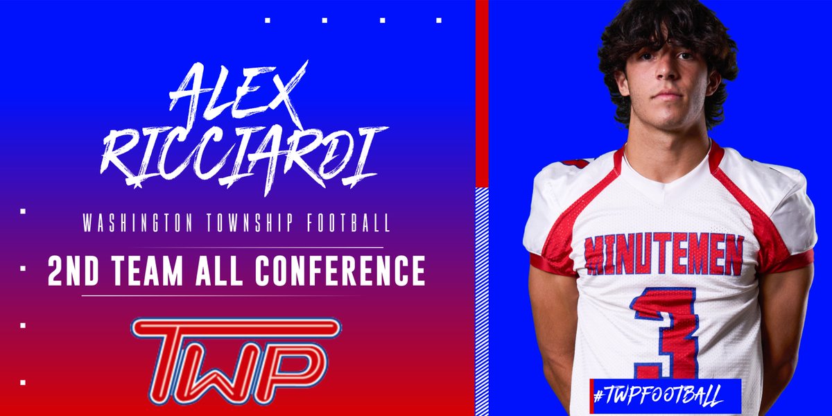 WTHSMinutemen's tweet photo. Congratulations to Senior - Defensive Back- Alex Ricciardi  for earning 2nd Team All Conference Honors! Well deserved! https://t.co/sZAsw1RTYW