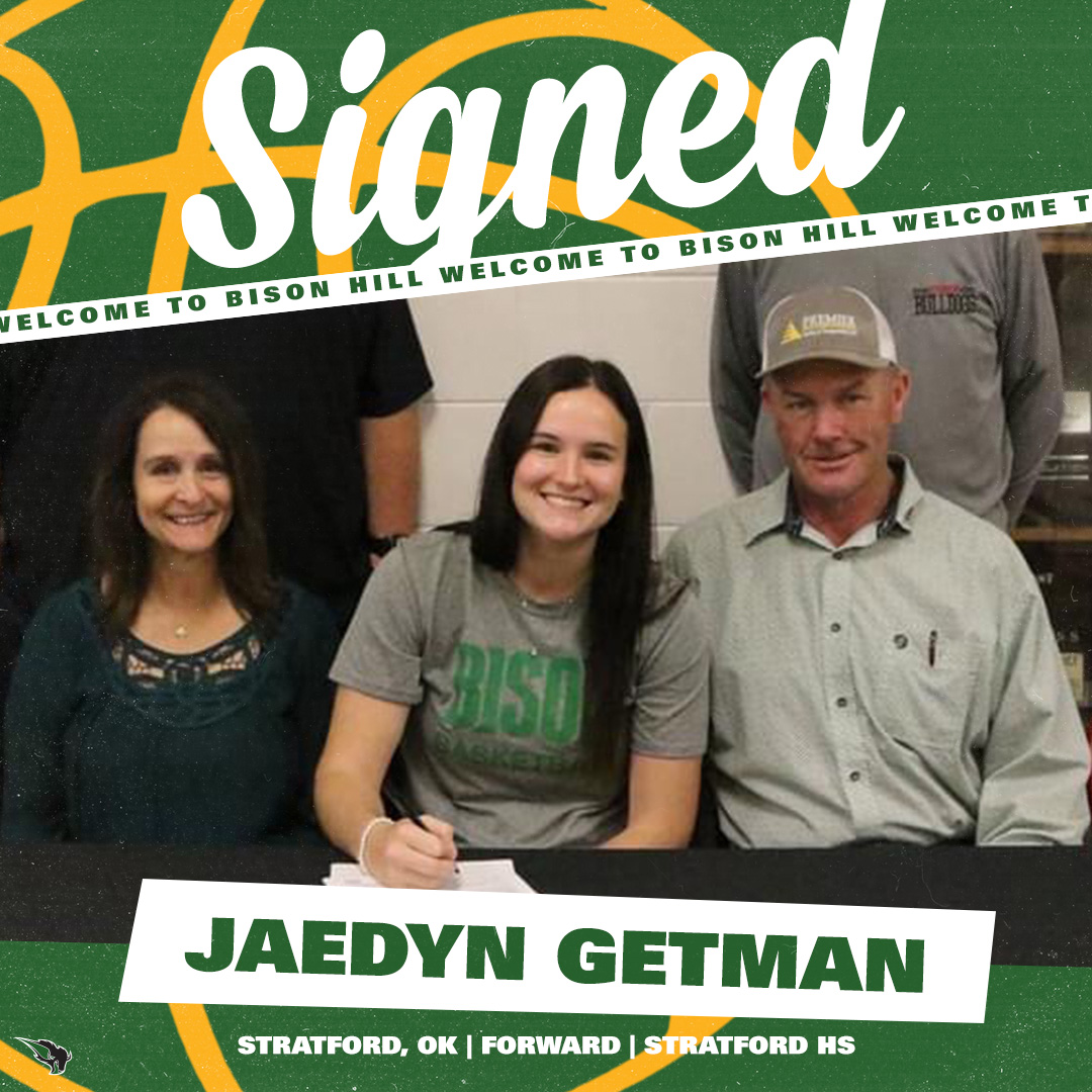 Jaedyn Getman, a 6'1 forward from Stratford!

Help us welcome Jaedyn to Bison Hill! 

#OnToVictory