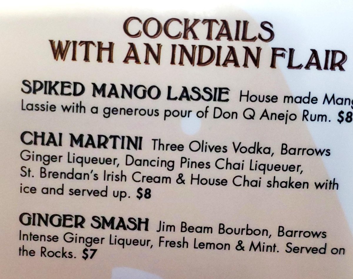 I'm not much of a cocktail aficionado, but thought these, especially the Chai Martini, sounded like it might be an interesting addition to the next cocktail themed get-together. 
<a href="/MargieKleerup/">Margie Kleerup</a> @pedzz_bd <a href="/meoswell/">Mary Oswell</a>