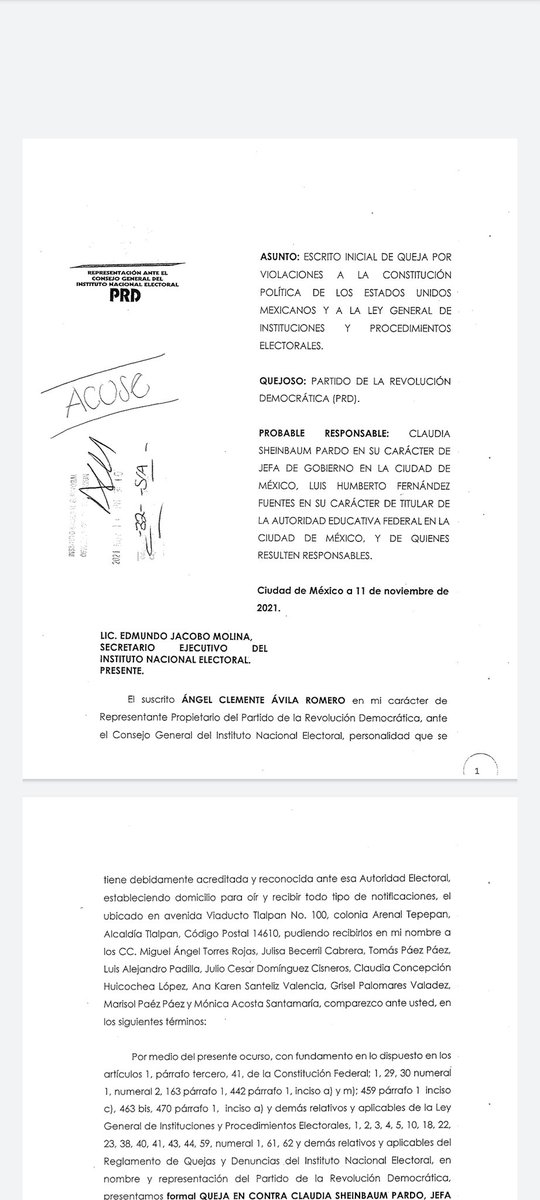 AngelAvilaRome's tweet photo. El día de hoy el @PRDMexico presentó una queja en contra de la Jefa de Gobierno de la CDMX @Claudiashein por violar las disposiciones constitucionales establecidas en el artículo 134 referente a la propaganda personalizada de los funcionarios por la llamada "Tarjeta de Claudia" https://t.co/QvAjHvQCPg