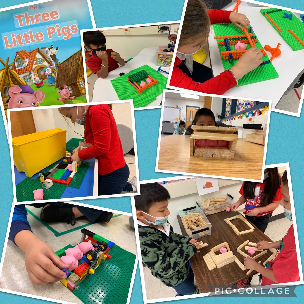After reading the three little pigs, our  kinder engineers were able to build stronger houses out of bricks, sticks, and straws. <a href="/NISDSTEMLabs/">NISD STEM Labs</a> <a href="/NISDCable/">Cable Elementary</a>