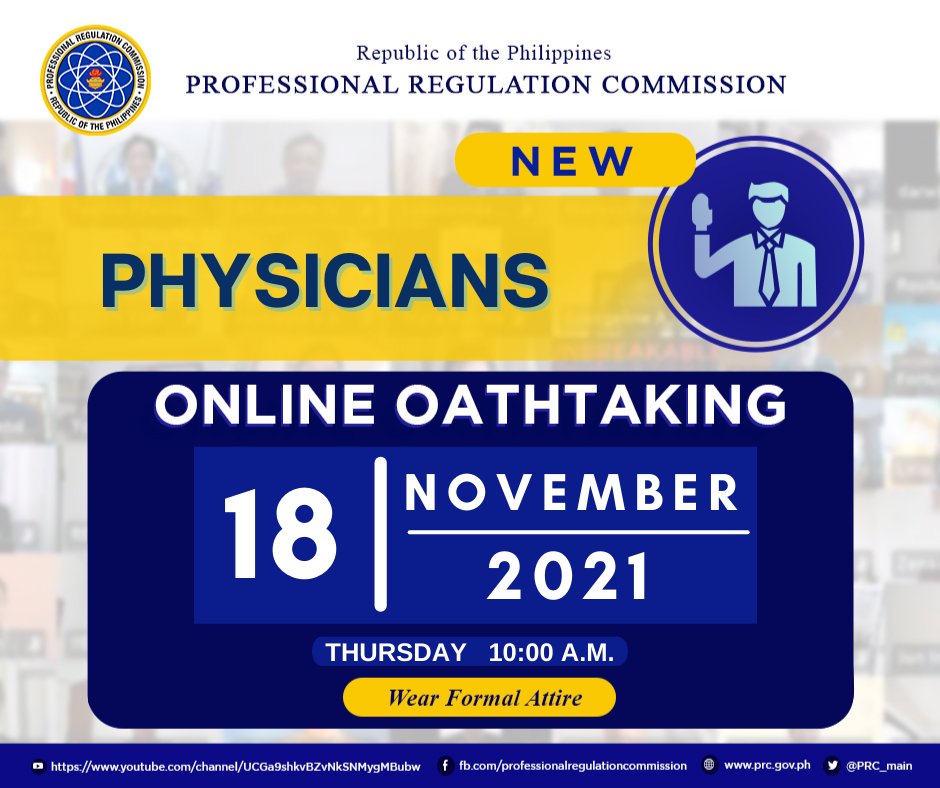 PRC_main's tweet photo. Online Oathtaking of the New Physicians

For full announcement, please click this link: https://t.co/fGBg0UCo4Z https://t.co/Uzr6T5wzJe