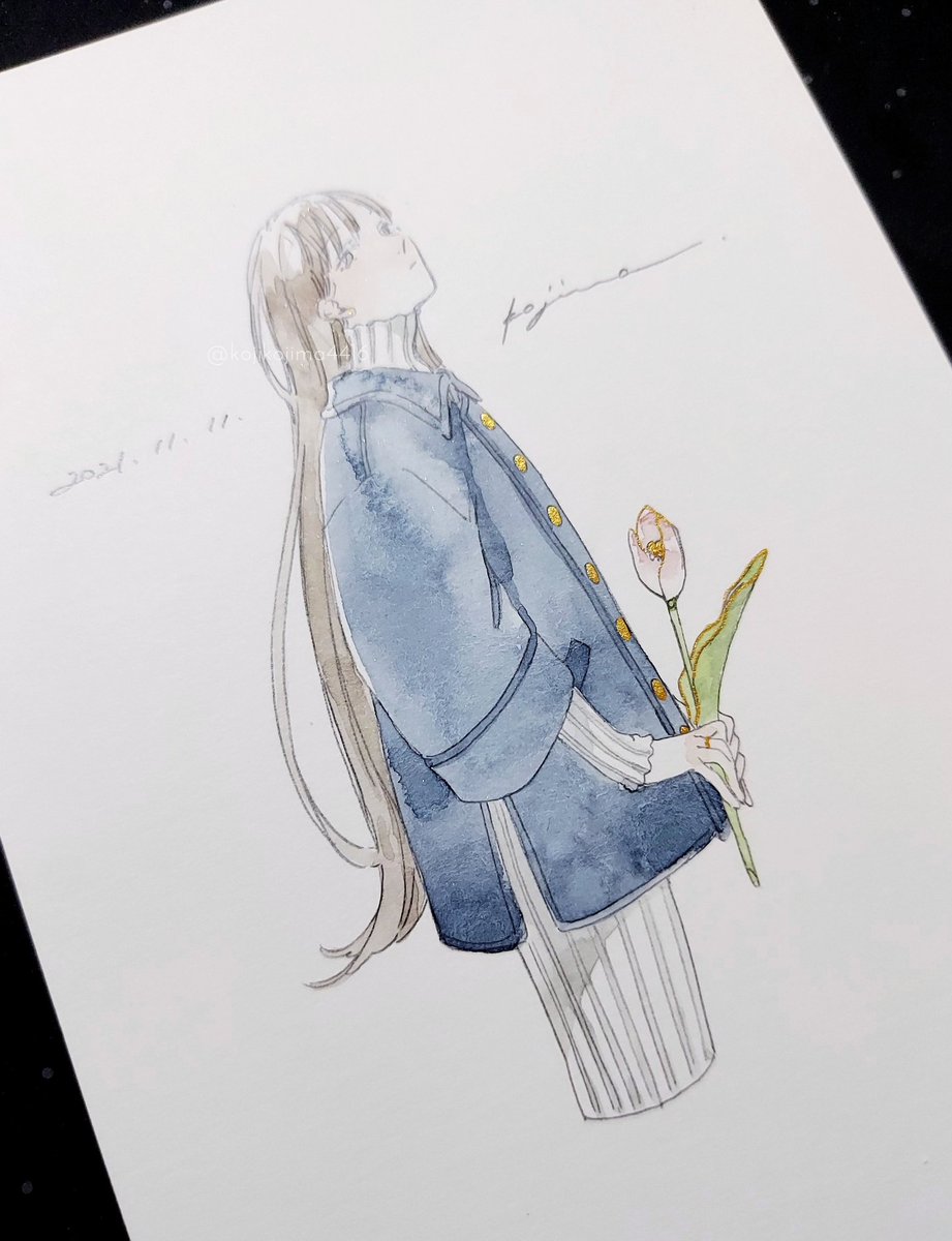 「」|小嶌❇個展4/1(土)〜4/13(木)のイラスト