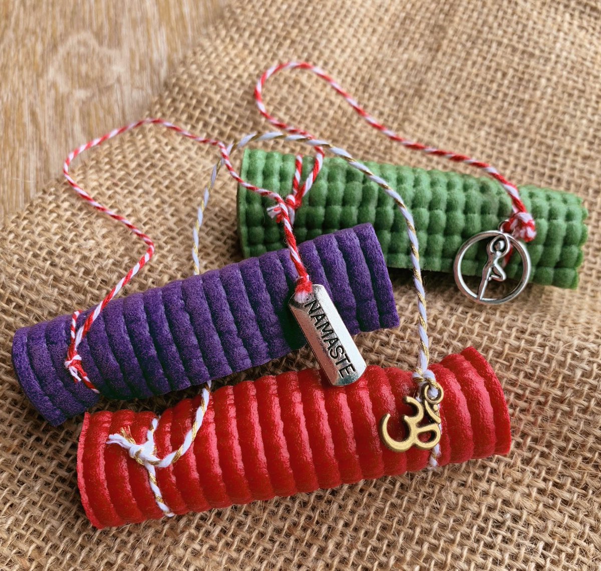 forwardfrmheart's tweet photo. Excited to share the latest addition to my #etsy shop: Yoga Mat Ornament. Great for gifting! #upcycle #repurpose https://t.co/Sbq2rSrgLl https://t.co/sq8G41U8Qe