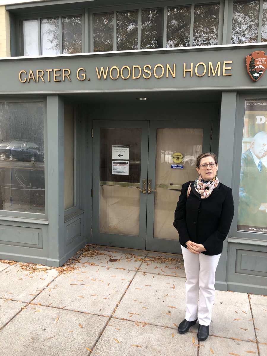 brm615's tweet photo. @woodsonlyceum Dr. Miller visits Dr. Woodson’s Washington home. https://t.co/0HhZqGLobL