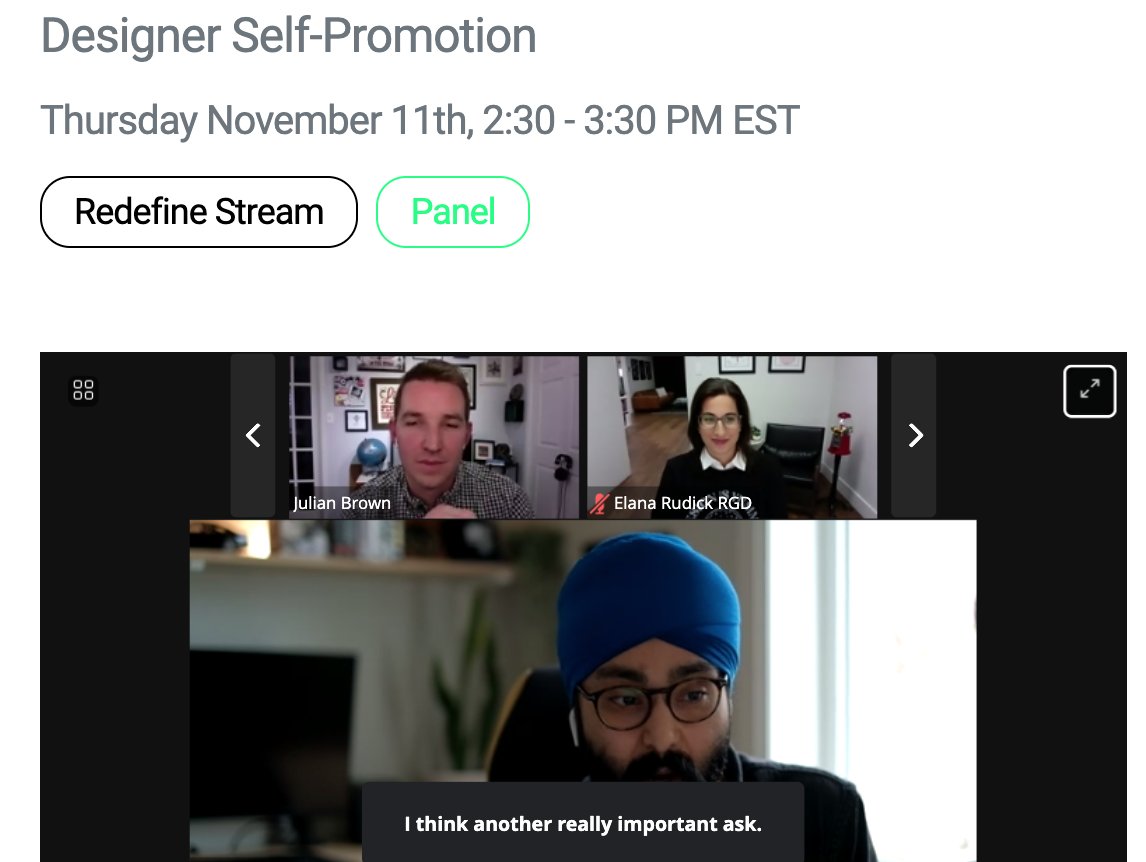 katcurz's tweet photo. Great discussion on self-promotion this afternoon from a few expert RGDs. Thanks for the great insight on growing a design business and promoting your work. #rgddt https://t.co/uZY1DRqbjl