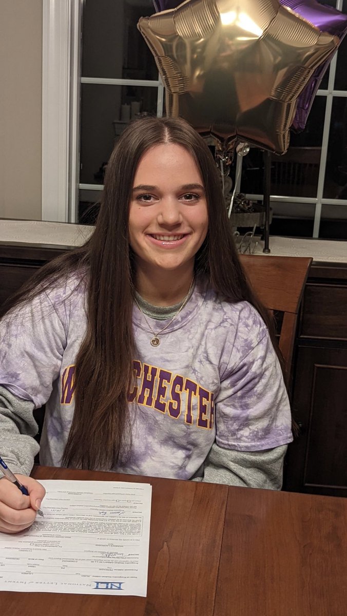MrsRush9's tweet photo. Lauren, we could not be more proud of you! Can’t wait for the next 4 years! 
💜💛🥍@WCUAthletics 
@NationalSigningDay https://t.co/Zs6C5FC7pW