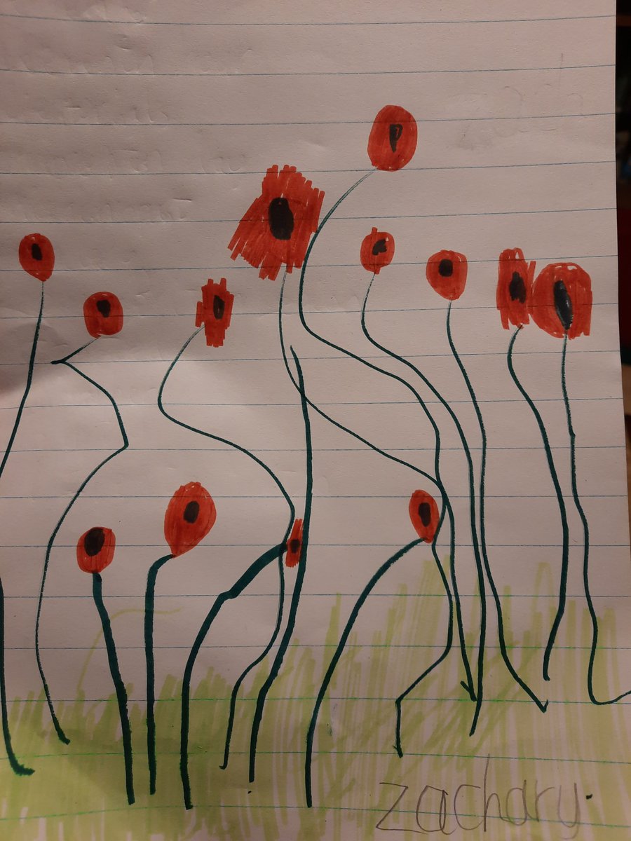 Dee07552036's tweet photo. @HollyfieldPri Zachary and Jake created some artwork including an acrostic poem for Remembrance Day https://t.co/fNCmEcppaE