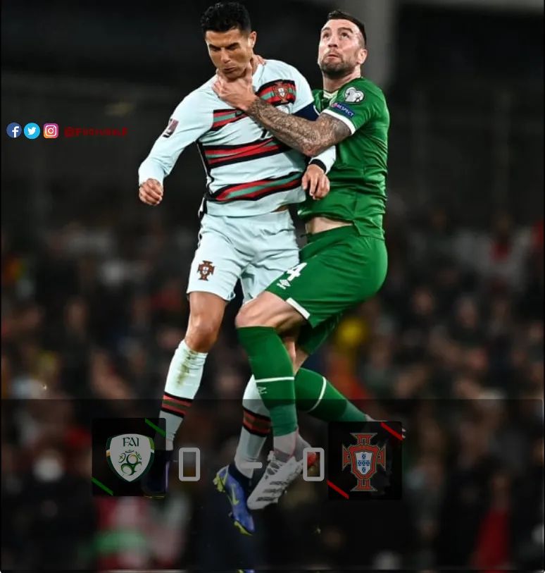 FootugalF's tweet photo. Fin du match, le #Portugal revient d'#Irlande avec le point du nul

#TeamPortugal #seleção #IRLPOR https://t.co/OS0WnTPp7I