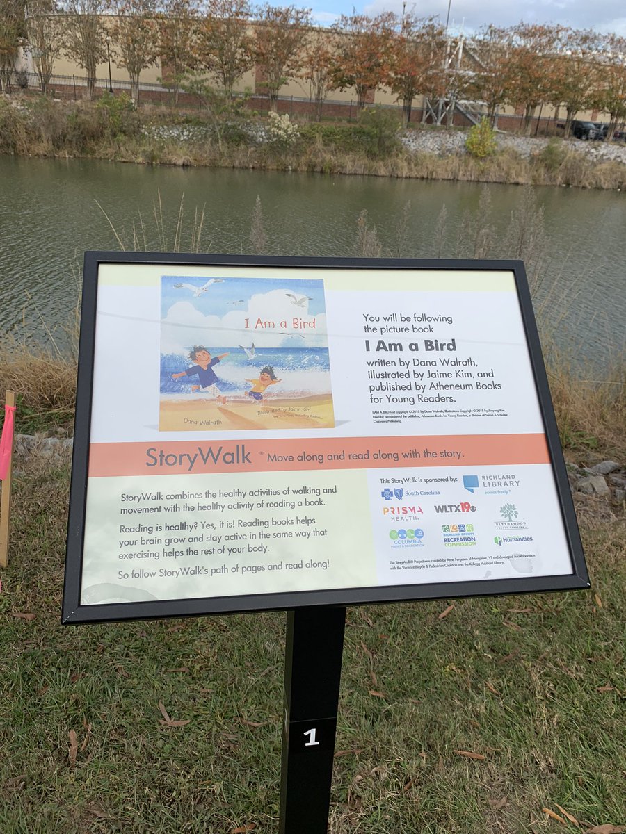 accessfreely's tweet photo. Thank you to all of our Sponsors, Partners, and Visitors for participating in the reveal of our 3rd StoryWalk “I am a Bird” .5 miles of literature and movement at #RiverfrontPark #colacity #letsmoveinlibraries #accessfreely https://t.co/KKeN8X7BLM