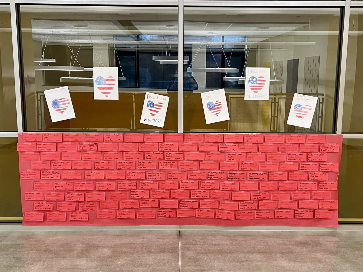 Caley Elementary (@caleyumasd) on Twitter photo Happy Veterans Day! 🇺🇸 Our Caley kids brought in over 390 “bricks” to share about the veterans in their lives. Thank you to all of those who have served for our country!❤️ <a href="/UpperMerionSD/">Upper Merion Area School District</a> <a href="/Steve_Van_Mater/">Steven Van Mater</a> Happy Veterans Day! 🇺🇸 Our Caley kids brought in over 390 “bricks” to share about the veterans in their lives. Thank you to all of those who have served for our country!❤️ <a href="/UpperMerionSD/">Upper Merion Area School District</a> <a href="/Steve_Van_Mater/">Steven Van Mater</a>