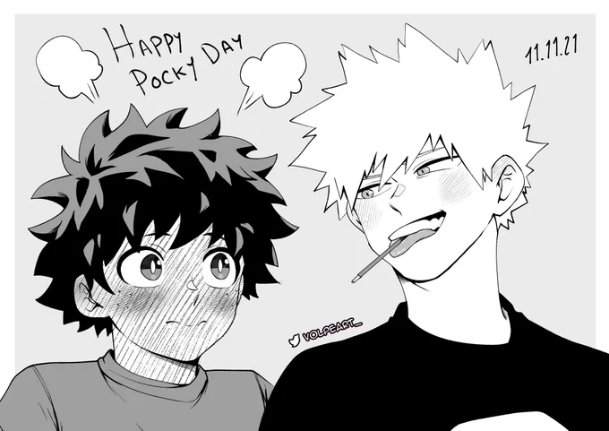 Happy pocky day✨
 
A quick sketch for my babies~🧡💚

 #bkdk #ポッキーの日 