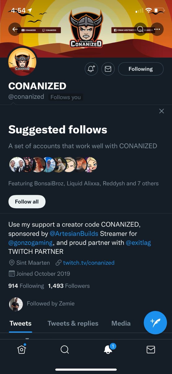 Jbeckkk_ttv's tweet photo. @conanized JUST FOLLOWED ME?! Preciate the love bro! You’re a legend!! #conanized @FortniteGame https://t.co/R6jabxfbFH