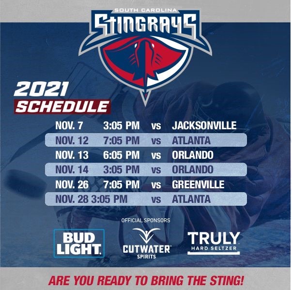 First home game of the season TOMORROW! Looking for another championship this season 👀 @scstingrayshockey