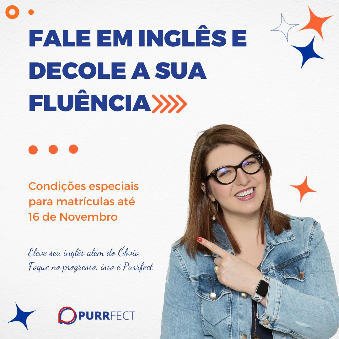 Abraça essa chance e vamos decolar o seu inglês com a PURRFECT✈

📲Whatsapp 19 99659-8575

#inglesfluente #inglesparatodos #inglêsonline #inglêsfluente #inglesdivertido #inglesdescomplicado #inglescomnativos #inglescombilingues #aprenderingle #fluencia