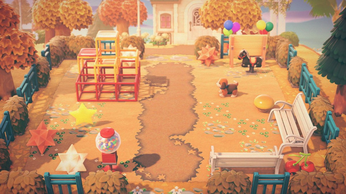 VillagerMilo's tweet photo. Playground update for autumn UwU #AnimalCrossing #ACNH #NintendoSwitch https://t.co/LIVMQ7N9z7