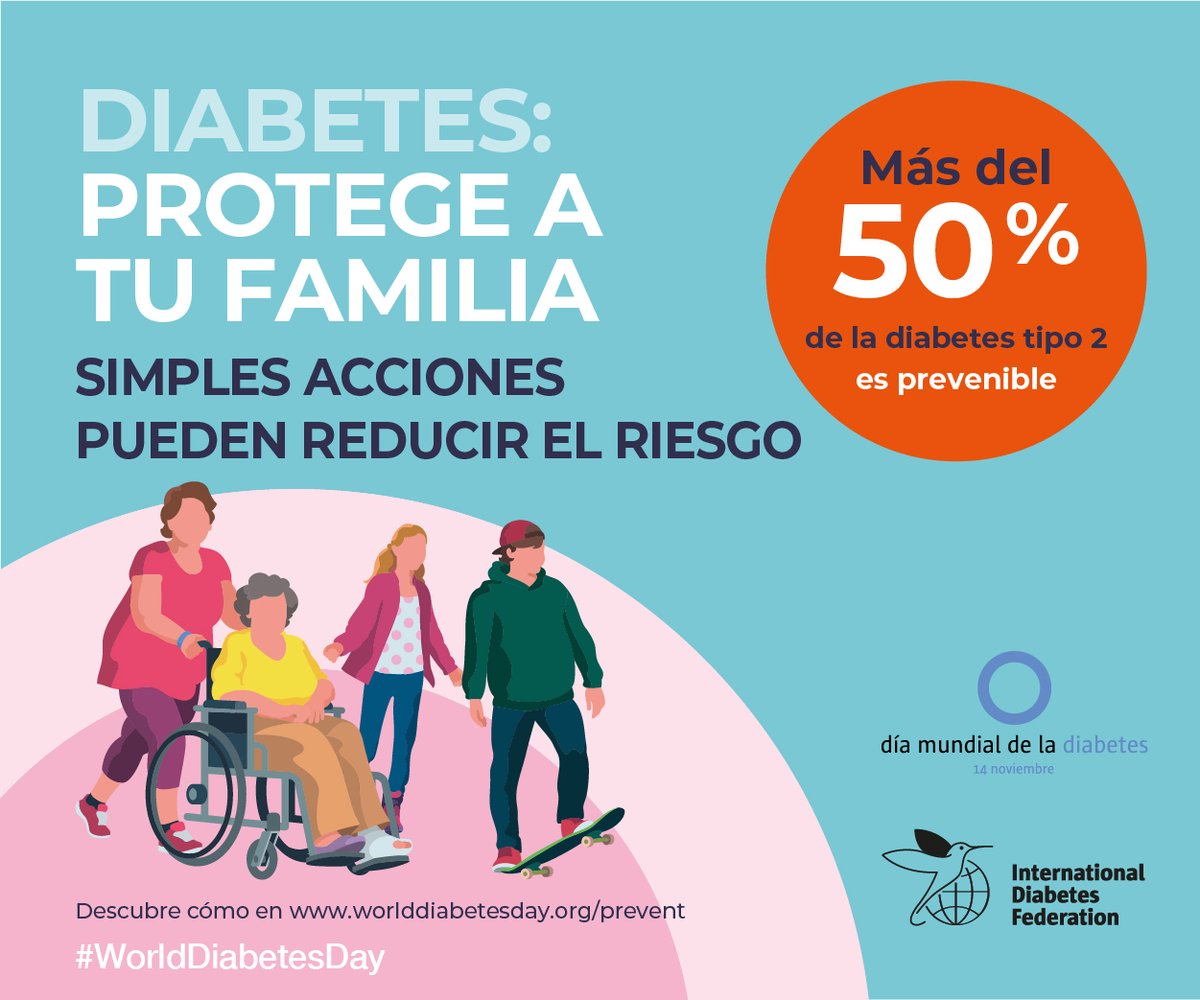 WDDWashington's tweet photo. Si tienes familia con diabetes tipo 2, toma un minuto para completar la Prueba de Riesgo de Diabetes #T2D y aprende sobre los factores de riesgo y las medidas para reducir tus posibilidades de desarrollar #type2DM. #WDDWashington https://t.co/MseXSJ1hxA https://t.co/HXvSQXIdnN
