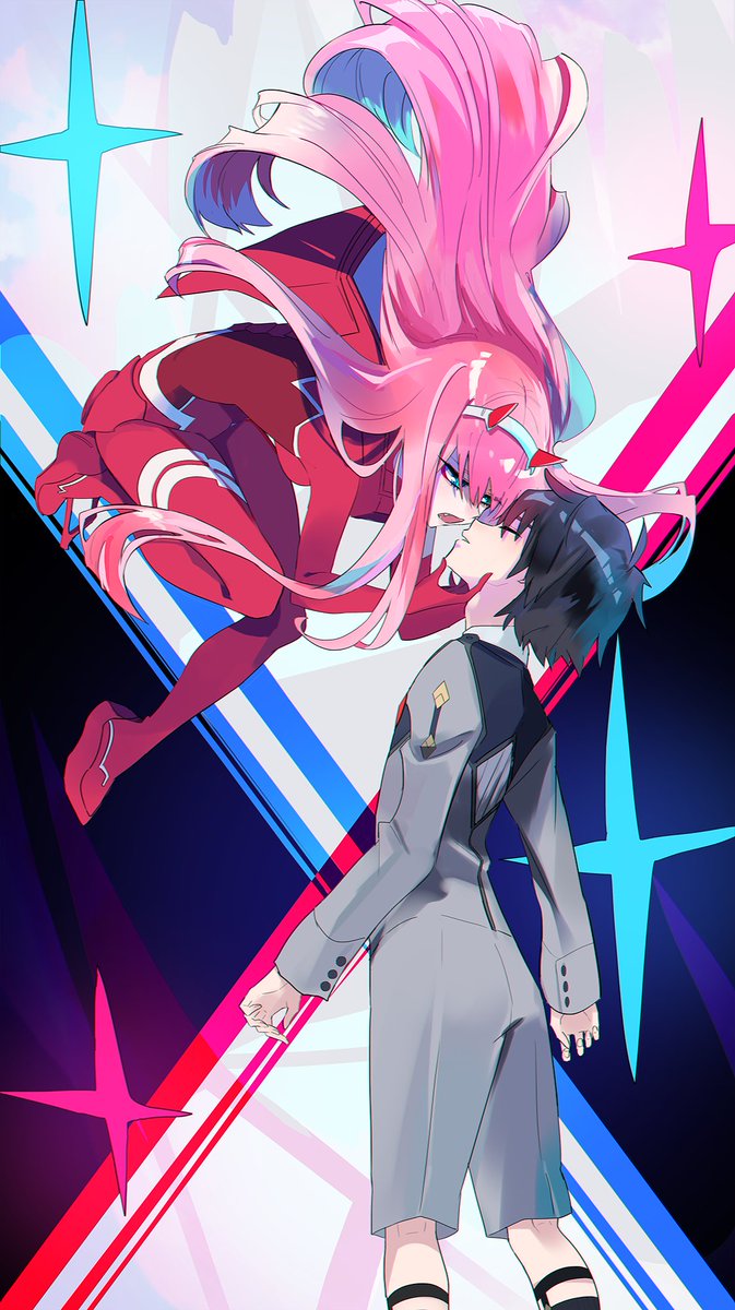 Hiro and Zero Two ✌😄 #DarlinginthefranXX #Darling