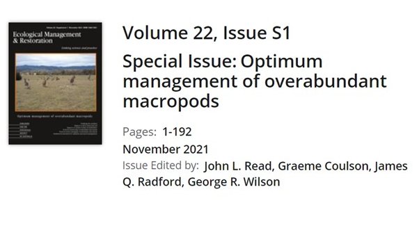 Overabundant kangaroos can be a significant conservation challenge in #WildOz 

Check out the new special issue on optimum macropod management in @EMRjournal for the latest research in the field https://t.co/ryUgqAgh8B