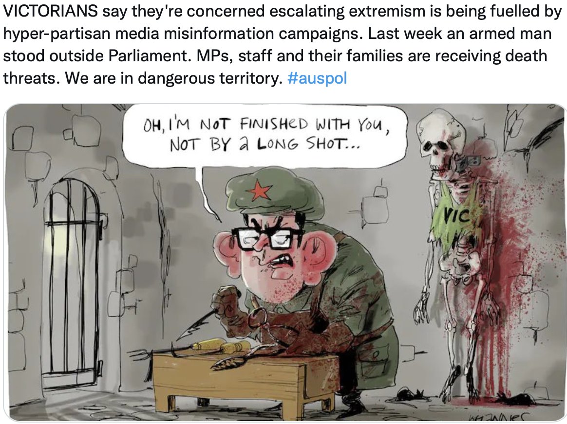 SusanneRosh333's tweet photo. The Chairman Dan vile racism in Victoria with the VicLibs very deeply behind such denigration goes under the radar - it is shocking in Vic, fuelled by #MurdochMedia. #qanda #LNPvic #auspol https://t.co/MSnIDR0mtq